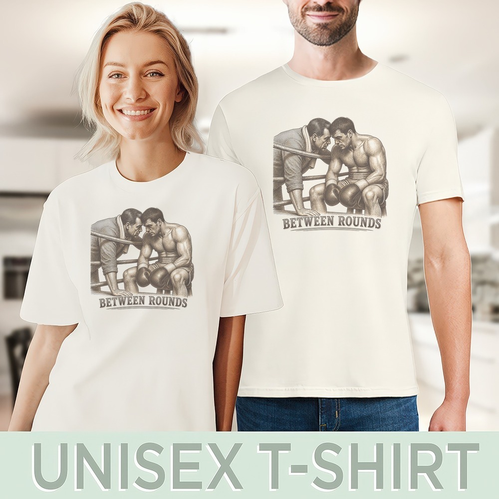 Between Rounds Boxer Hearing His Cornerman Tee - Picture 4 of 5